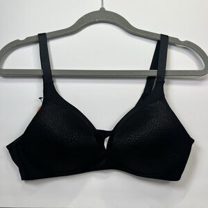 Warners Blissful Benefits Back-Smoothing Wire-Free T-shirt Bra Women 38B Black